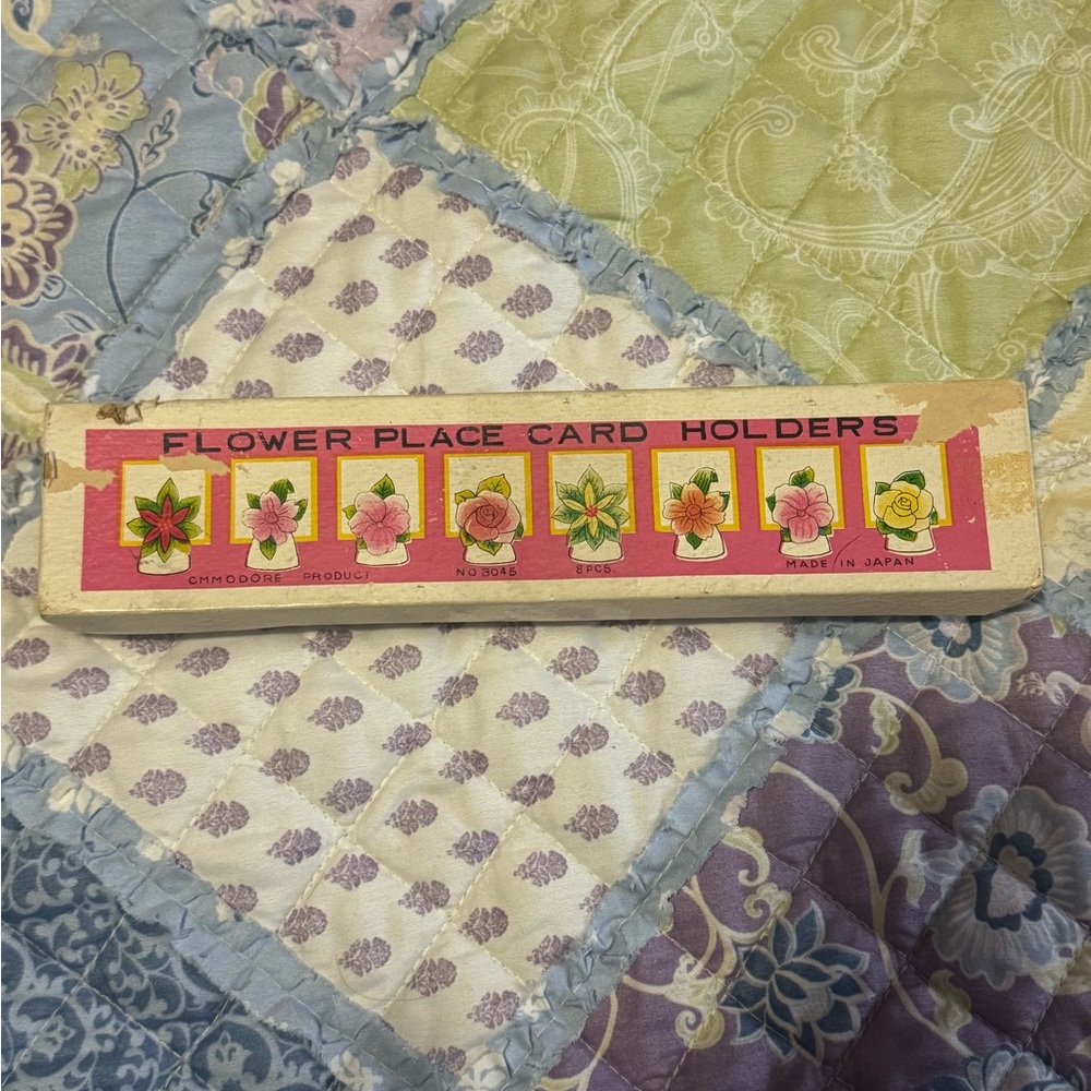 Vintage Flower Place Card Holders